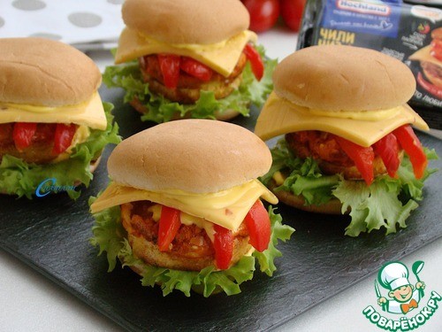 Мини бургеры с морским гребешком Мини бургеры с морским гребешком