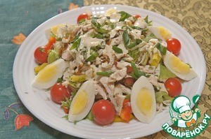 Овощной салат с курочкой
