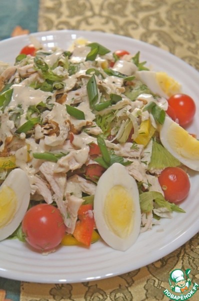 Овощной салат с курочкой