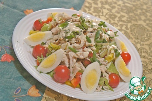 Овощной салат с курочкой