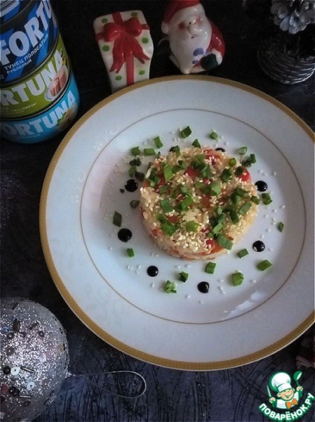 Рис с тунцом и овощами