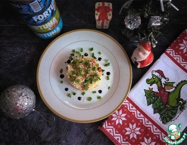 Рис с тунцом и овощами