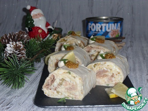 Рулет из лаваша "Новогодний" Рулет из лаваша "Новогодний"
