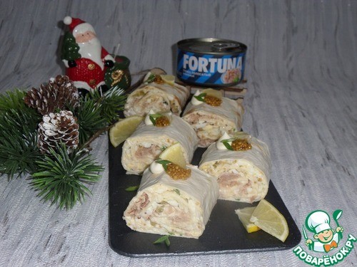 Рулет из лаваша "Новогодний" Рулет из лаваша "Новогодний"
