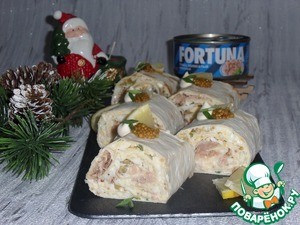 Рулет из лаваша "Новогодний" Рулет из лаваша "Новогодний"