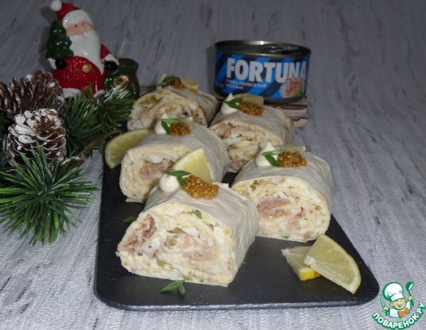 Рулет из лаваша "Новогодний" Рулет из лаваша "Новогодний"