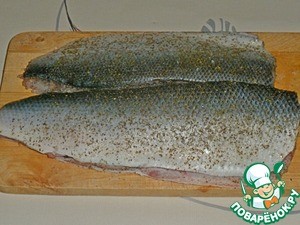 Рыба, запечённая с грибами и белым соусом Рыба, запечённая с грибами и белым соусом