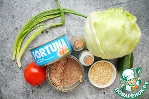 Салат с орзони и тунцом Салат с орзони и тунцом