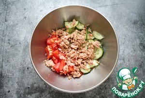 Салат с орзони и тунцом Салат с орзони и тунцом