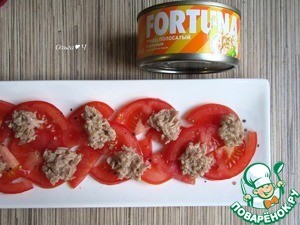 Салат с тунцом "Красное и белое" Салат с тунцом "Красное и белое"