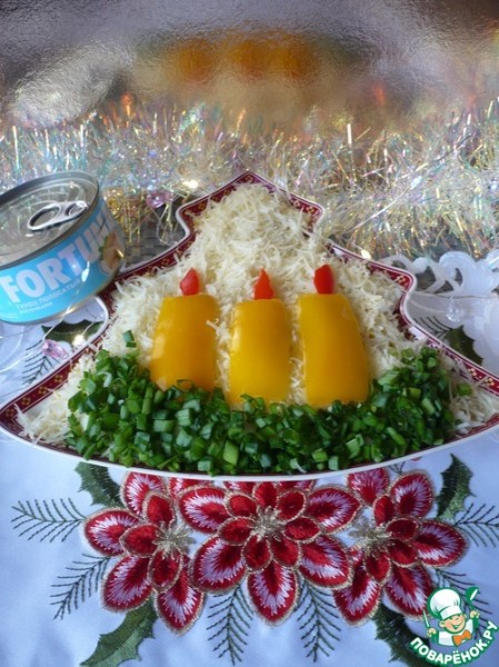 Салат с тунцом на Рождество Салат с тунцом на Рождество