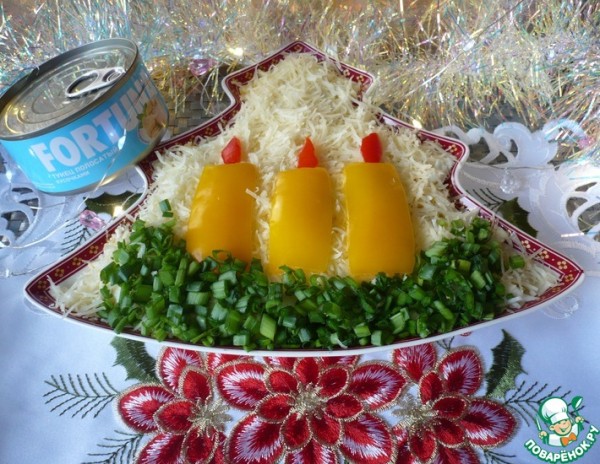 Салат с тунцом на Рождество Салат с тунцом на Рождество