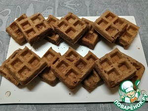 Шоколадные мини-вафли с кремом-чиз Шоколадные мини-вафли с кремом-чиз