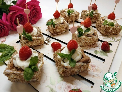 Шоколадные мини-вафли с кремом-чиз Шоколадные мини-вафли с кремом-чиз