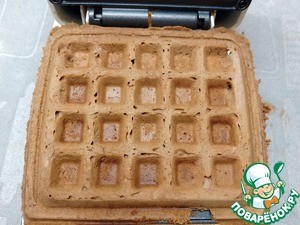 Шоколадные мини-вафли с кремом-чиз Шоколадные мини-вафли с кремом-чиз