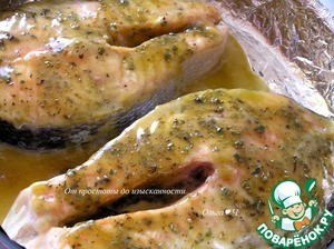 Стейки лосося в карамельном соусе Стейки лосося в карамельном соусе