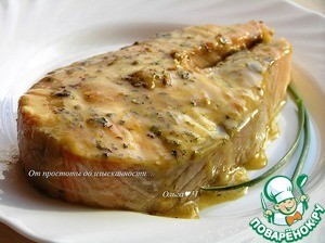 Стейки лосося в карамельном соусе Стейки лосося в карамельном соусе