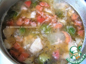 Суп с лососем и брюссельской капустой Суп с лососем и брюссельской капустой