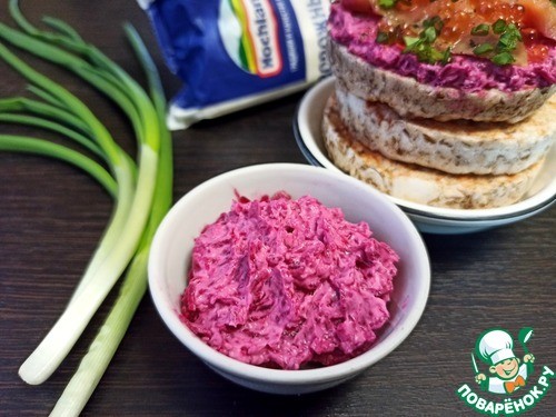 Свекольно-сливочный паштет с печеным чесноком Свекольно-сливочный паштет с печеным чесноком