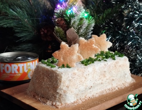 Торт-сэндвич с тунцом Торт-сэндвич с тунцом