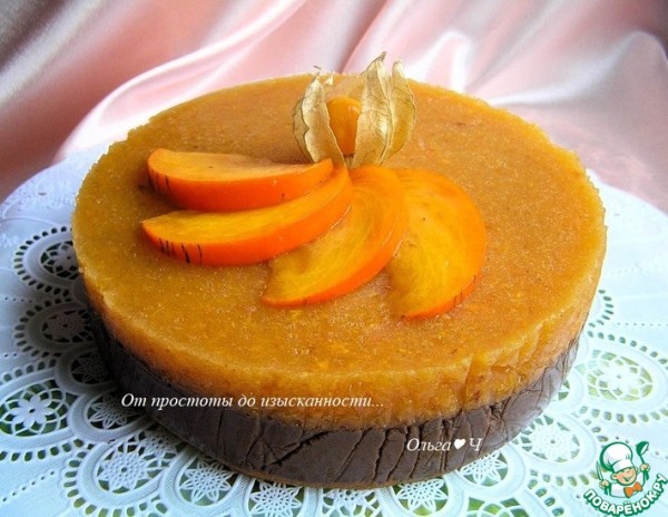 Торт "Шоколад и хурма"