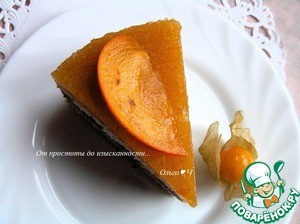 Торт "Шоколад и хурма"