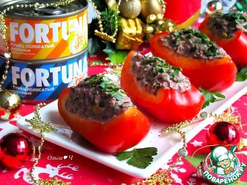 Закуска с тунцом "Красные башмачки" Закуска с тунцом "Красные башмачки"