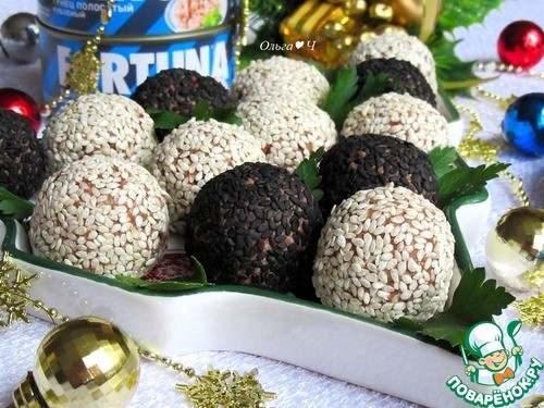 Закусочные шарики "Тунец и фасоль"