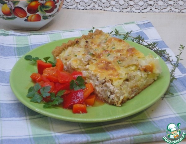 Пирог из белокочанной капусты