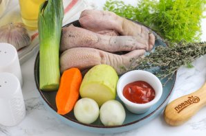 Язычки ягненка в овощном соусе Язычки ягненка в овощном соусе