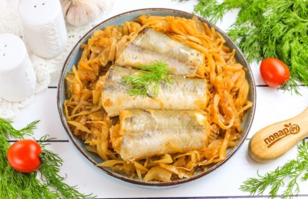Минтай в капусте Минтай в капусте