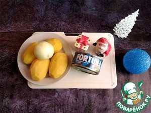 Блины, фаршированные картофелем с тунцом Блины, фаршированные картофелем с тунцом