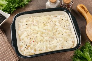 Пирог с сайрой и рисом Пирог с сайрой и рисом