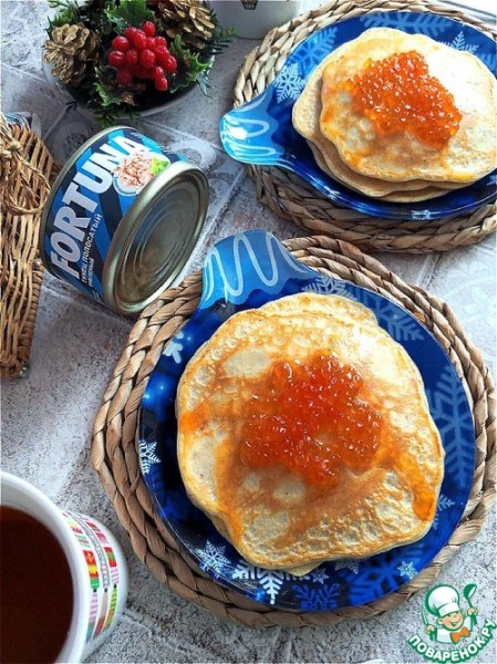 Блины с припёком из тунца Блины с припёком из тунца