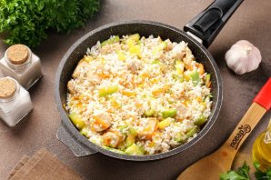 Ризотто с кабачками и курицей Ризотто с кабачками и курицей