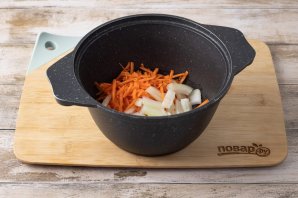 Овощной суп с рисом и морской капустой Овощной суп с рисом и морской капустой