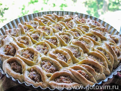 Пирог с мясом и капустой «Соты»