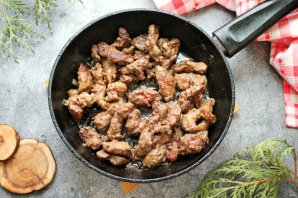 Печень по-строгановски с молоком