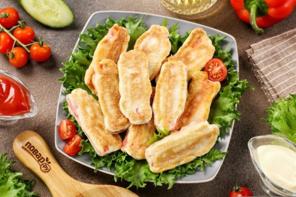 Крабовые палочки в пивном кляре Крабовые палочки в пивном кляре