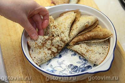 Запеканка блинная с фаршем и сырным соусом бешамель Запеканка блинная с фаршем и сырным соусом бешамель