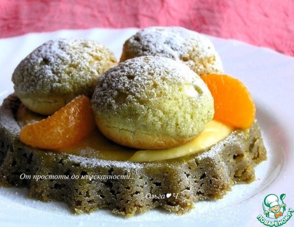 Цитрусовый тарт с чаем матча