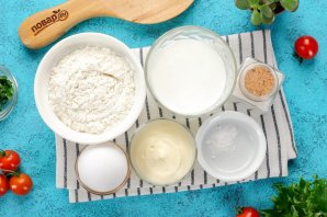 Заливное тесто на майонезе и кефире Заливное тесто на майонезе и кефире