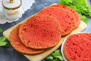 Торт "Красный бархат" с творожным кремом Торт "Красный бархат" с творожным кремом