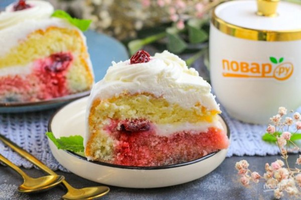 Вишневый бисквитный торт Вишневый бисквитный торт