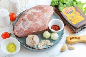 Домашняя варено-копченая колбаса Домашняя варено-копченая колбаса