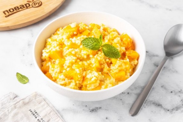 Каша из тыквы с пшеном на молоке Каша из тыквы с пшеном на молоке