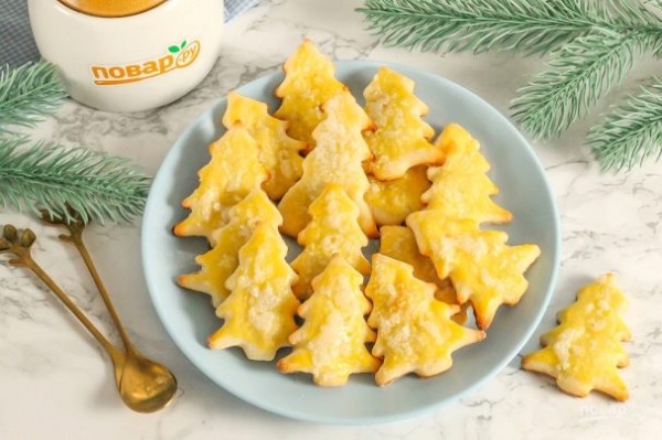 Творожное печенье «Елочки» Творожное печенье «Елочки»