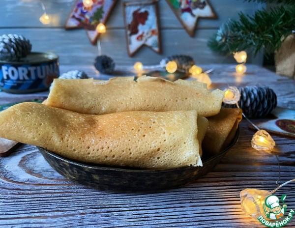 Тонкие блинчики с риетом из тунца Тонкие блинчики с риетом из тунца