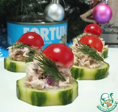 Фуршетная закуска с тунцом Фуршетная закуска с тунцом