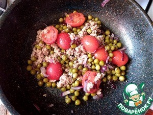 Гнёзда под сыром с тунцом Гнёзда под сыром с тунцом